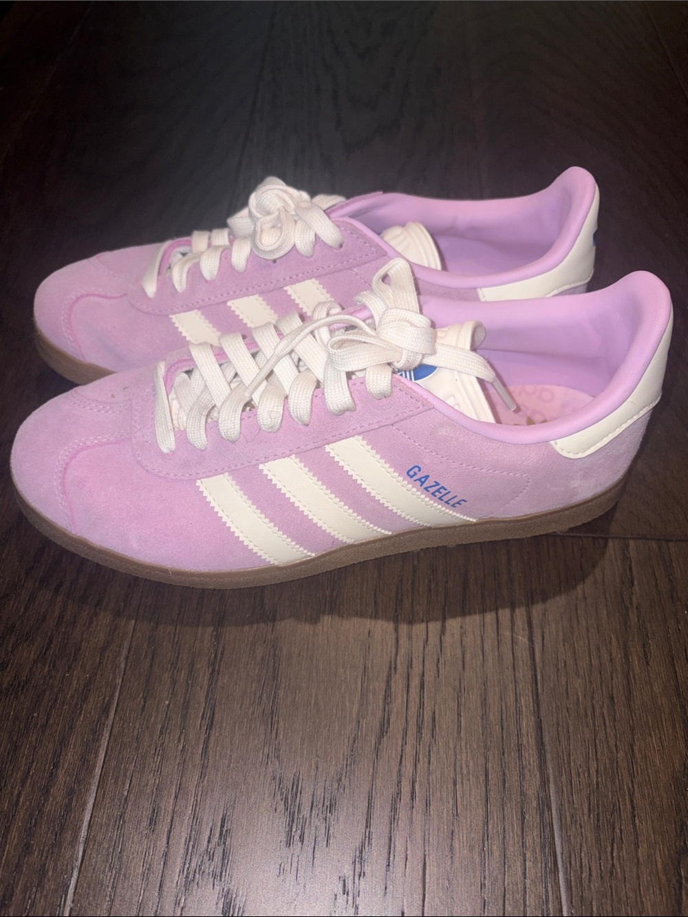 adidas Gazelle Women’s Golf Sneakers - Light Pink and White